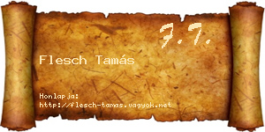 Flesch Tamás névjegykártya